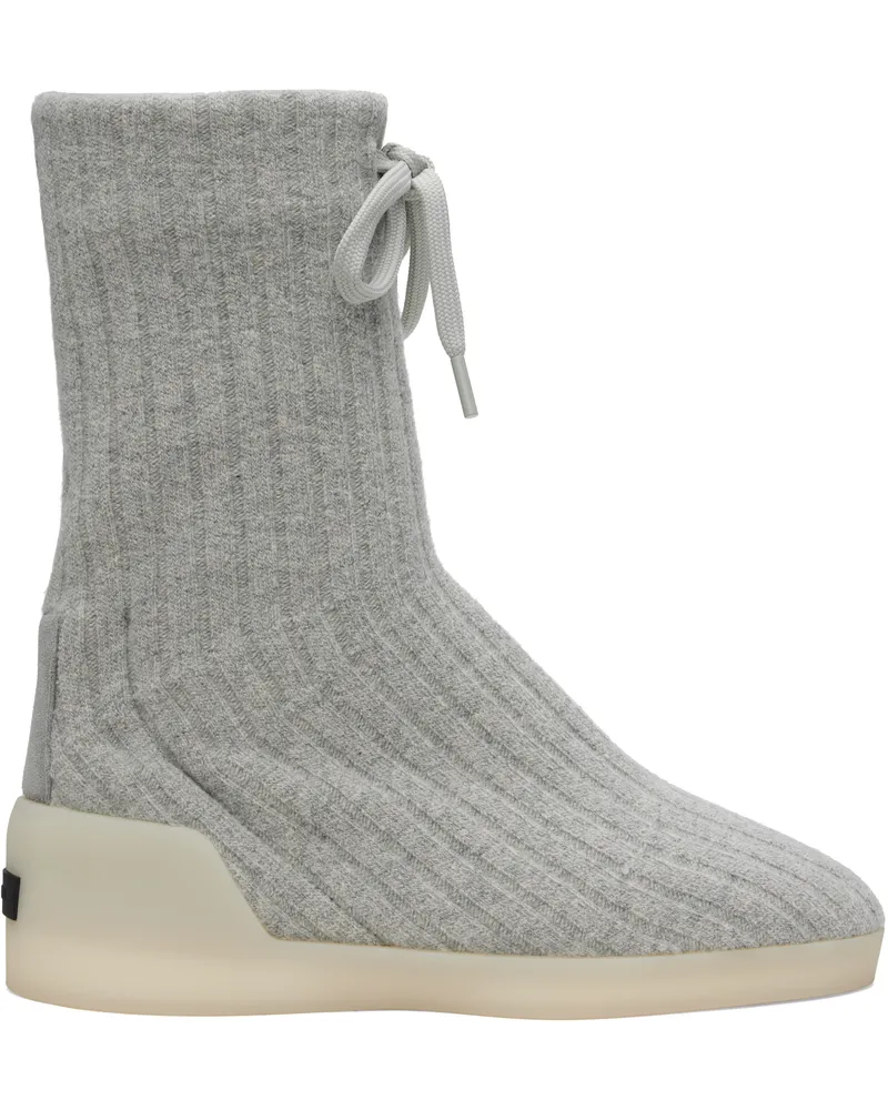 Fear of God Gray Moc Knit High Sneakers Grey