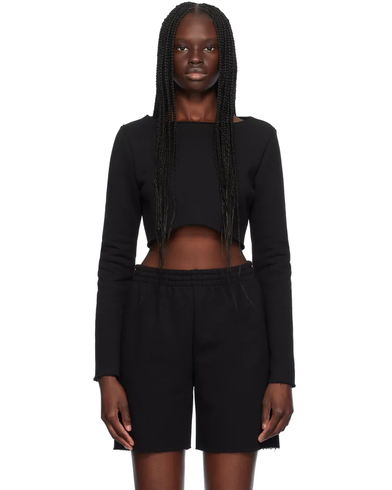 Gil Rodriguez Black Joanna Cropped Sweatshirt Black