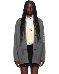 Thom Browne Gray 4-Bar Coat Med