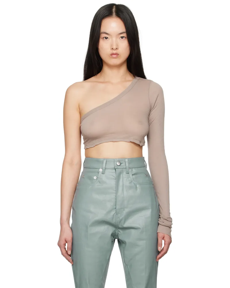 Rick Owens Taupe Hollywood Ziggy T-shirt 64