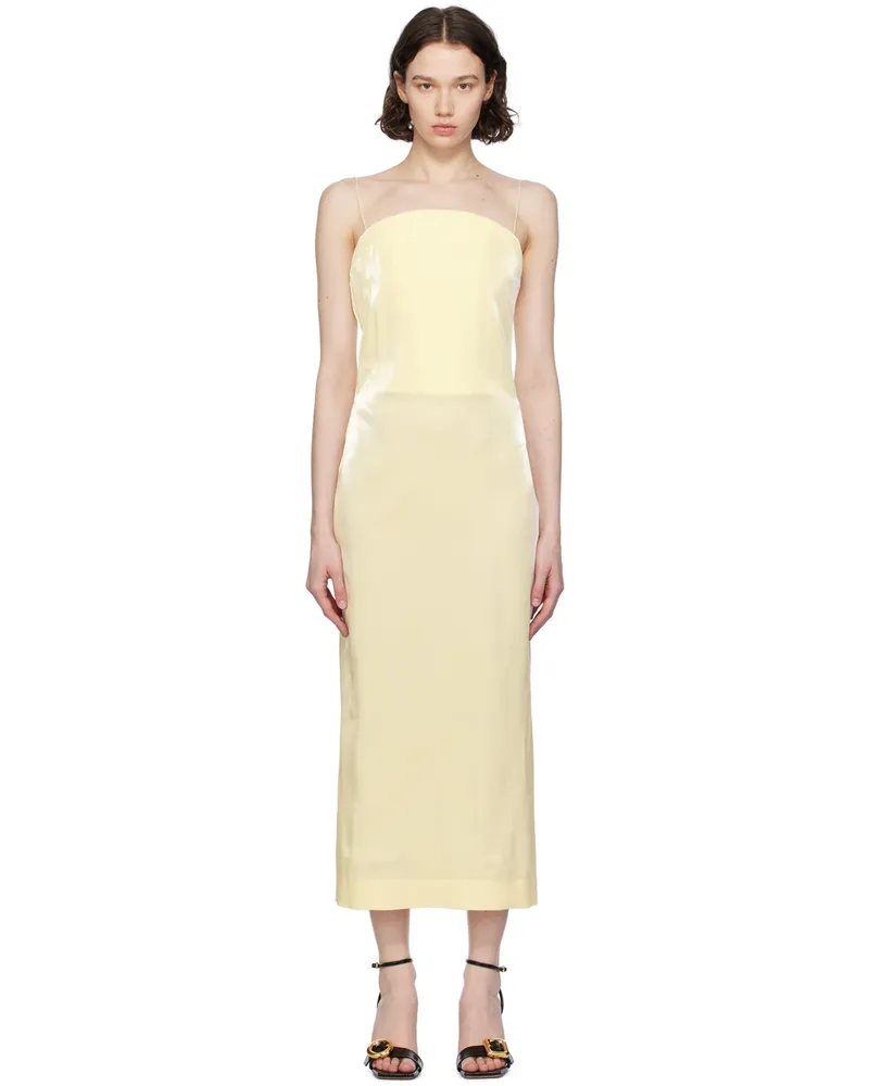 Jacquemus Yellow Les Sculptures 'La robe Carino' Midi Dress 205
