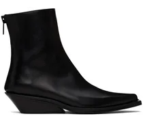 Black Rumi Cowboy Ankle Boots
