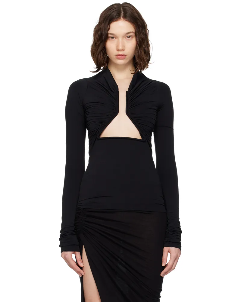 Rick Owens Black Concordians Double Allanah Prong Top 09