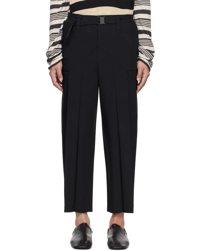 Issey Miyake Black Edge Trousers 15-black