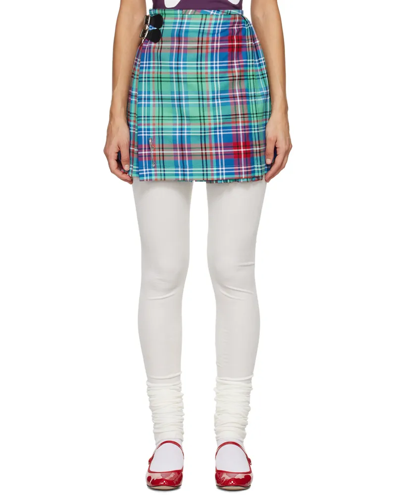 Charles Jeffrey Loverboy Blue Kilt Miniskirt X-ray