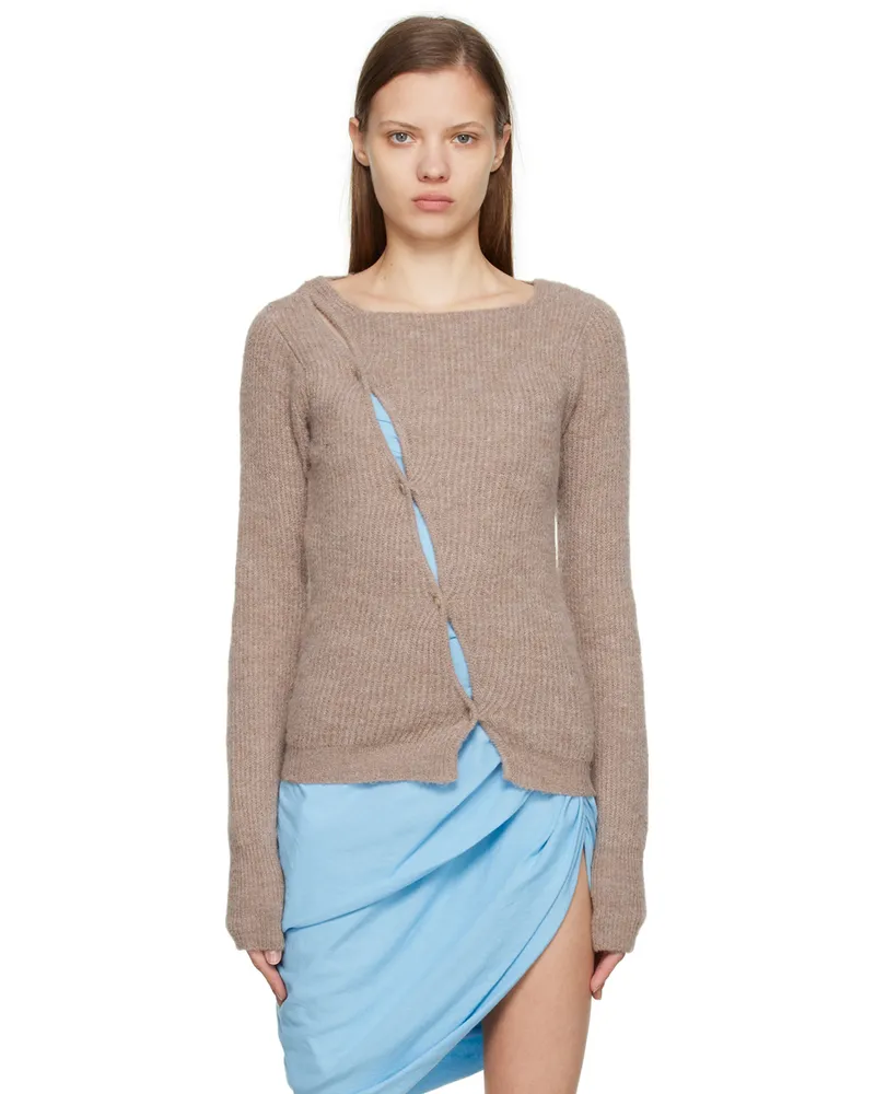Jacquemus Brown Le Papier 'La Maille Pau' Cardigan 130