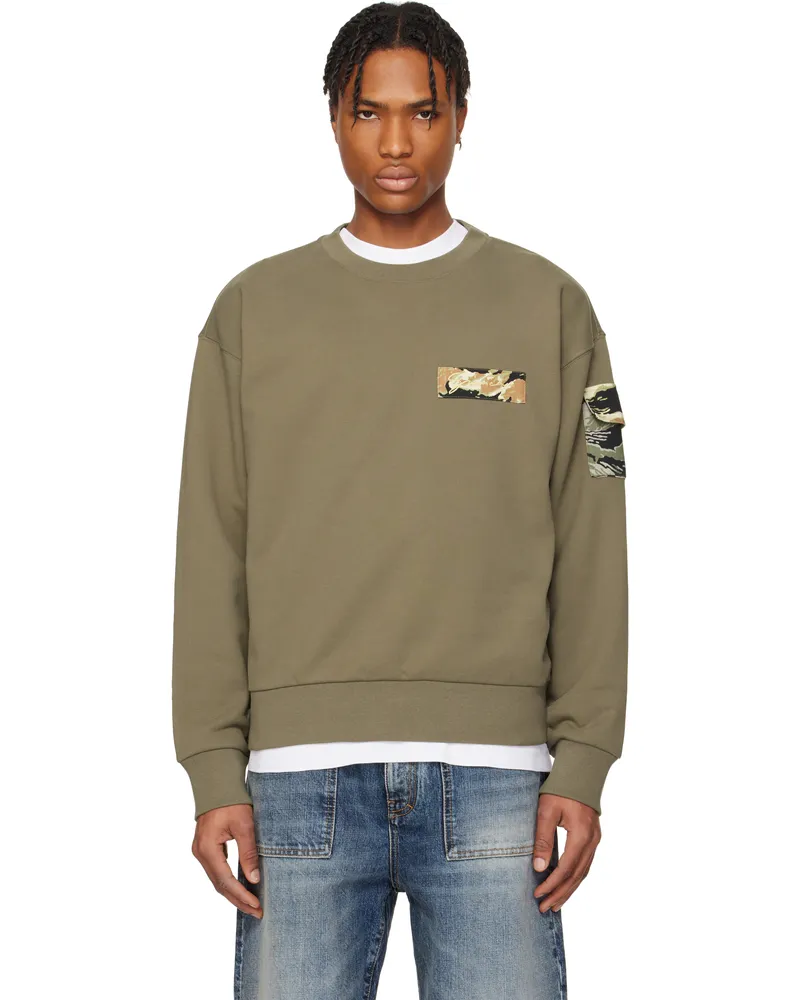 Givenchy Khaki Camo Patches Sweatshirt 333-light