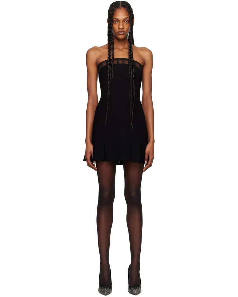 Mônot Black Layered Minidress 0001