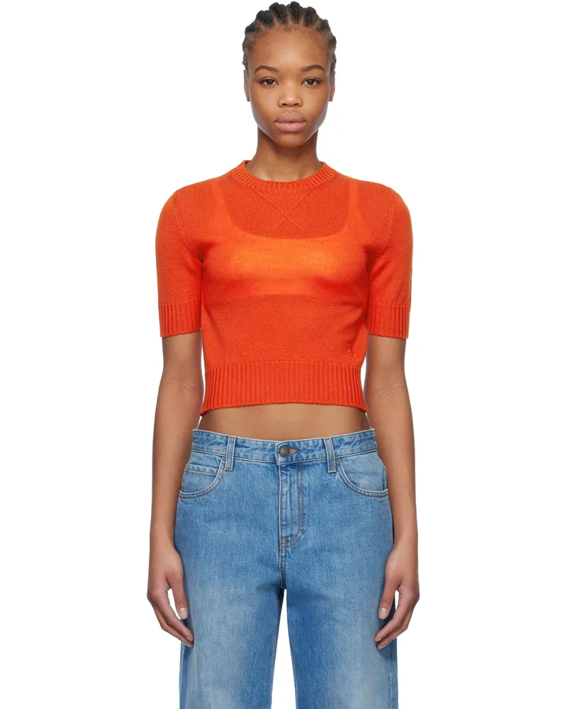 Jil Sander Orange Virgin Wool T-shirt 626