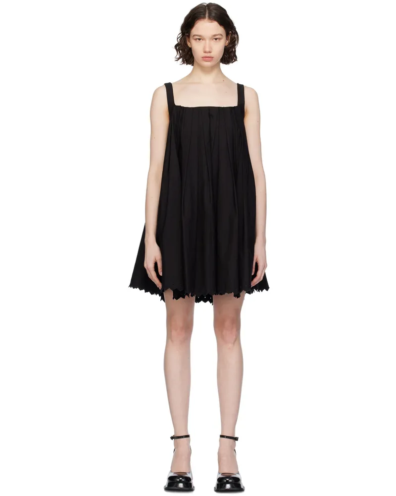 pushBUTTON Black Pleated Minidress Black