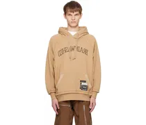 Tan Embroidered Hoodie