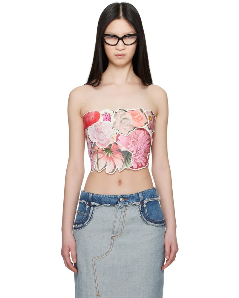 Marni Pink Floral Tube Top Rec14