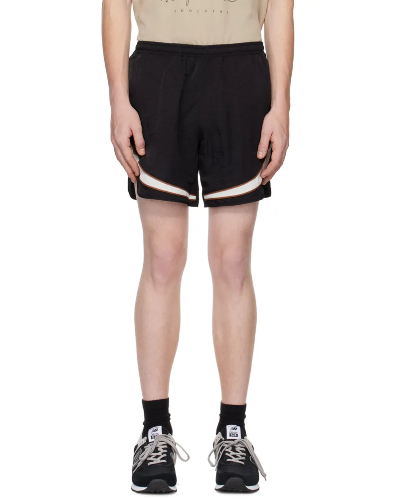 Kijun Black Paneled Shorts Black