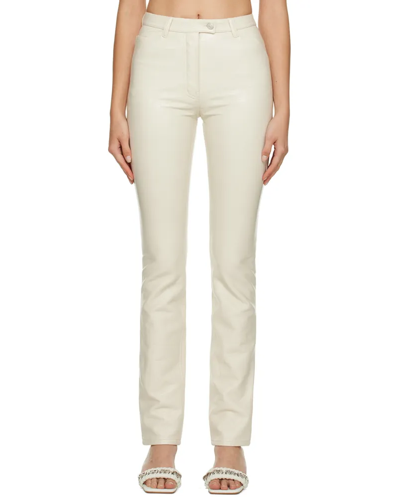 Courrèges Off-White Slim-Fit Trousers Off