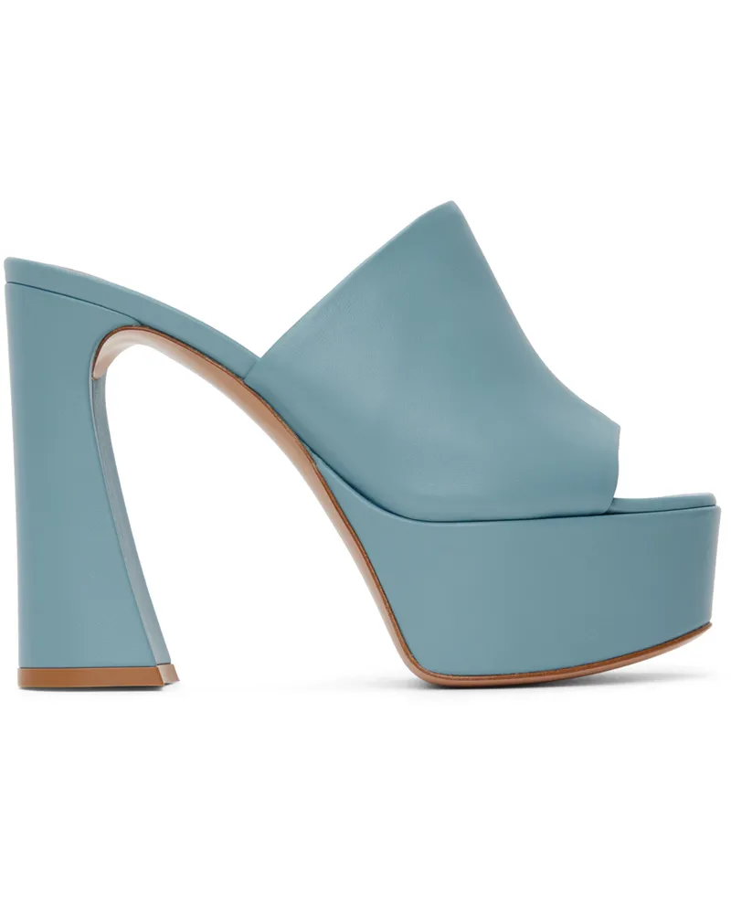 Gianvito Rossi Blue Holly Mule Sandals Air