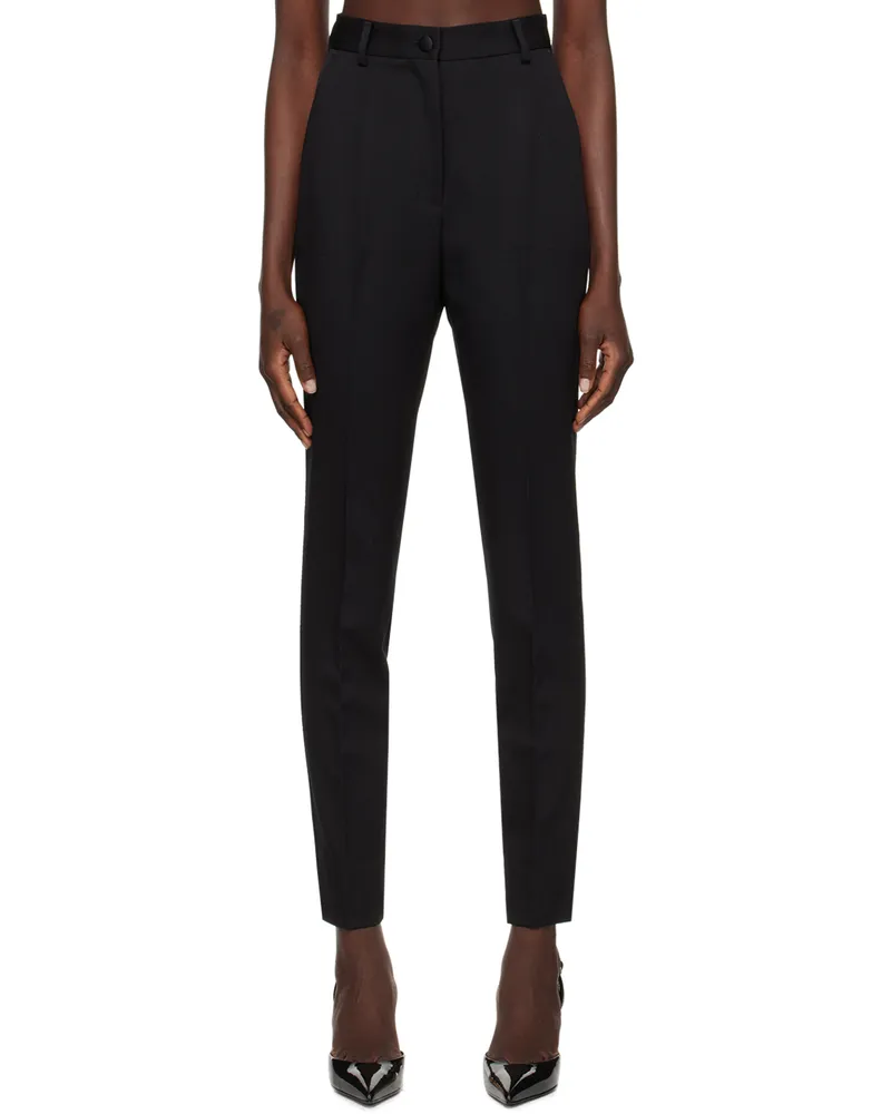 Dolce & Gabbana Black Creased Trousers N0000