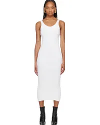 KHAITE White 'The Ottilie' Midi Dress Glaze