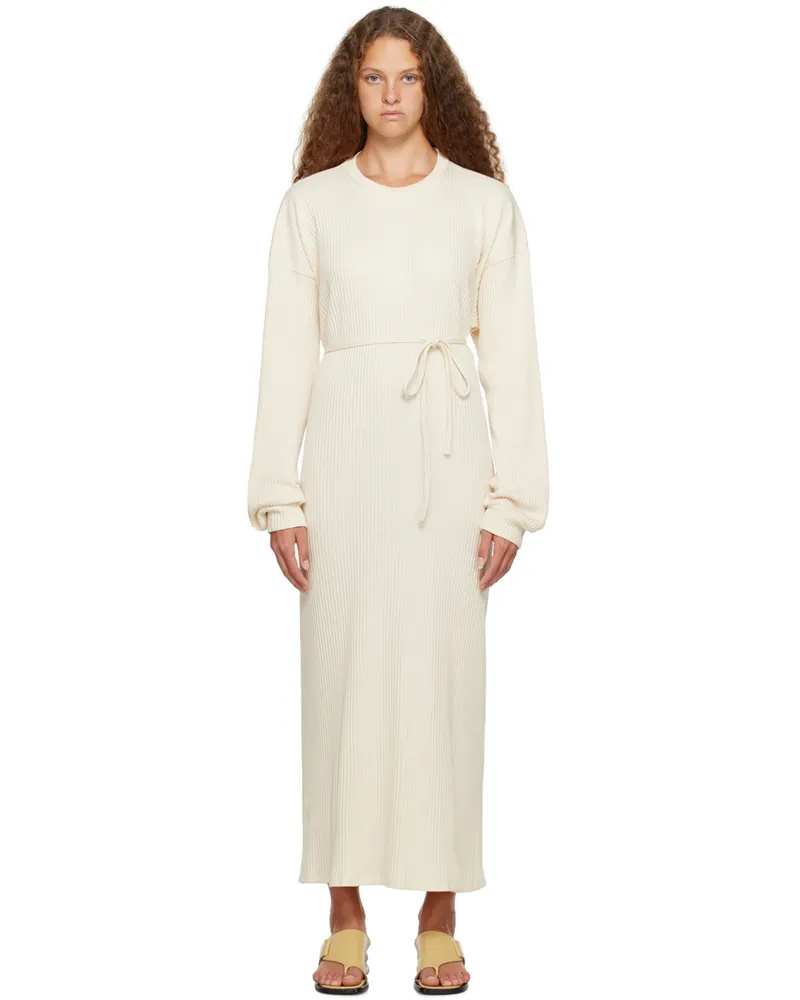 Baserange Off-White Shaw Midi Dress Off-white