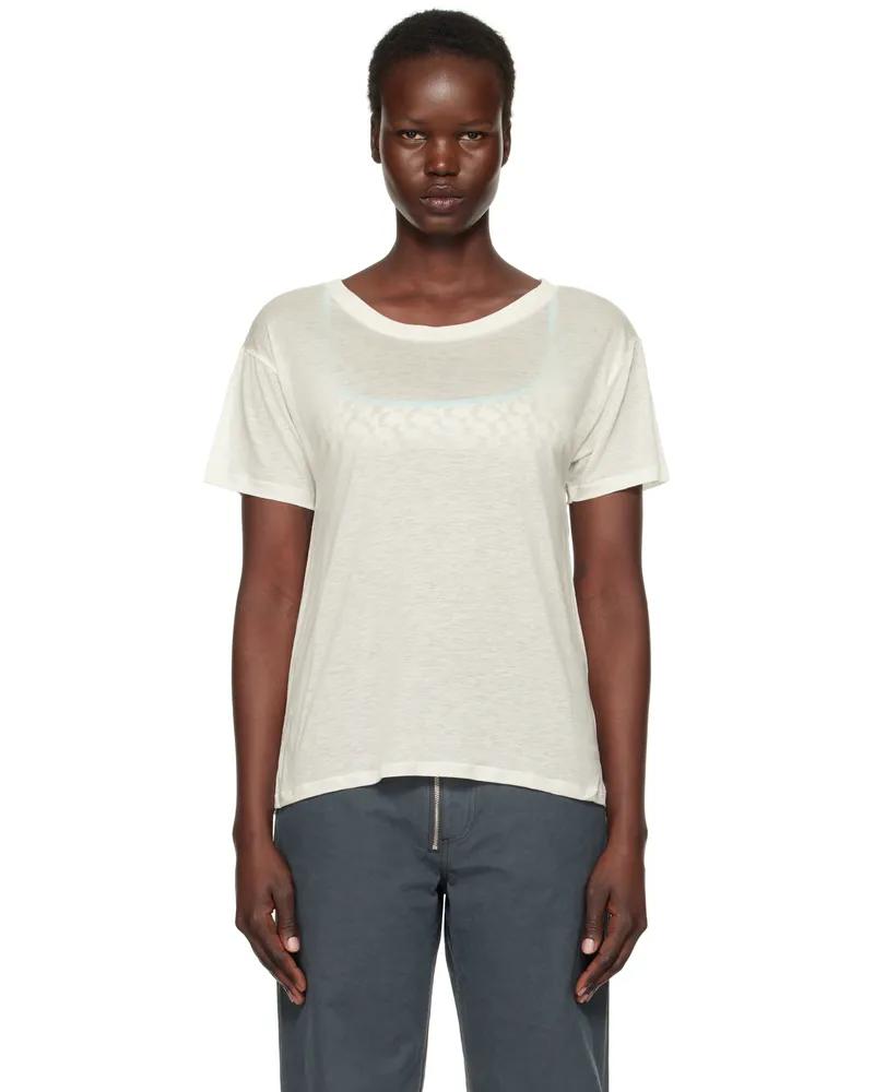 Baserange Off-White Loose T-shirt Undyed