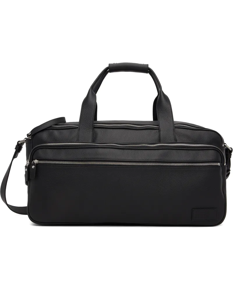 Maison Margiela Black Leather Travel Duffle Bag Black
