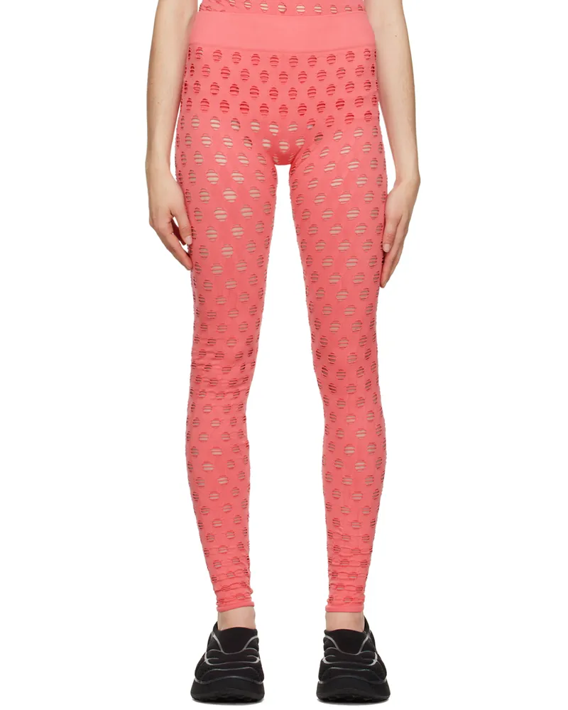 Maisie Wilen Pink Perforated Leggings Pink