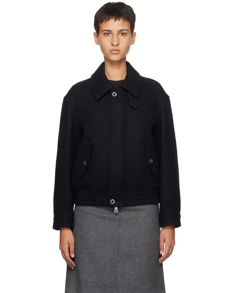 Dunst Navy Textured Jacket Boucle
