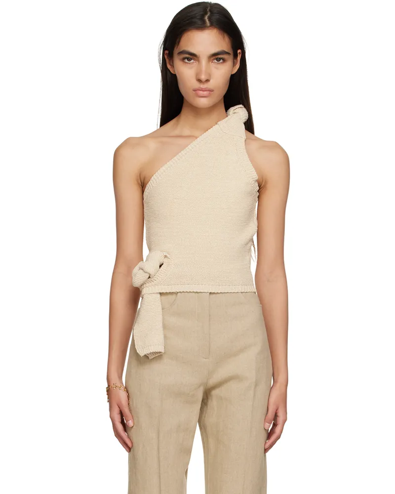 Jacquemus Off-White Le Raphia 'La Maille Noeud' Tank Top 120