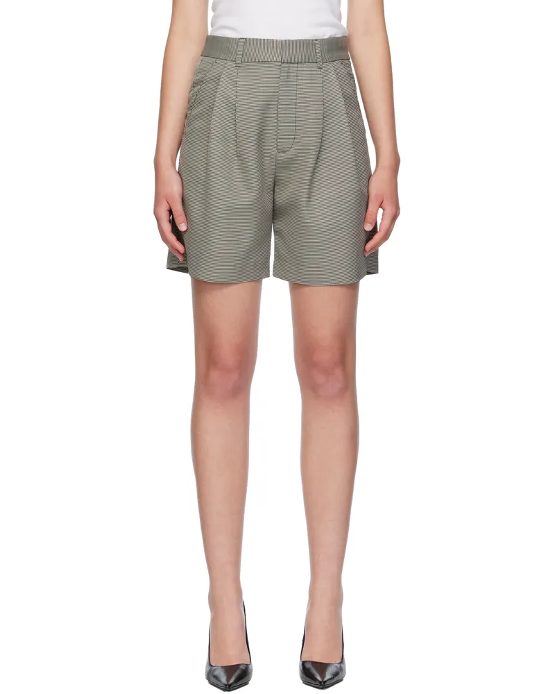 Anine Bing Black & White Carrie Shorts Multi