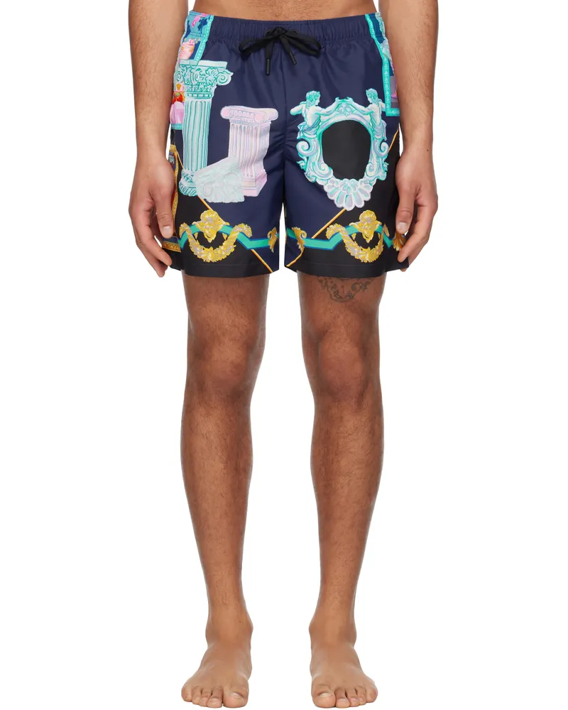 Versace Multicolor Versace Gallery Swim Shorts 5ud20-ink