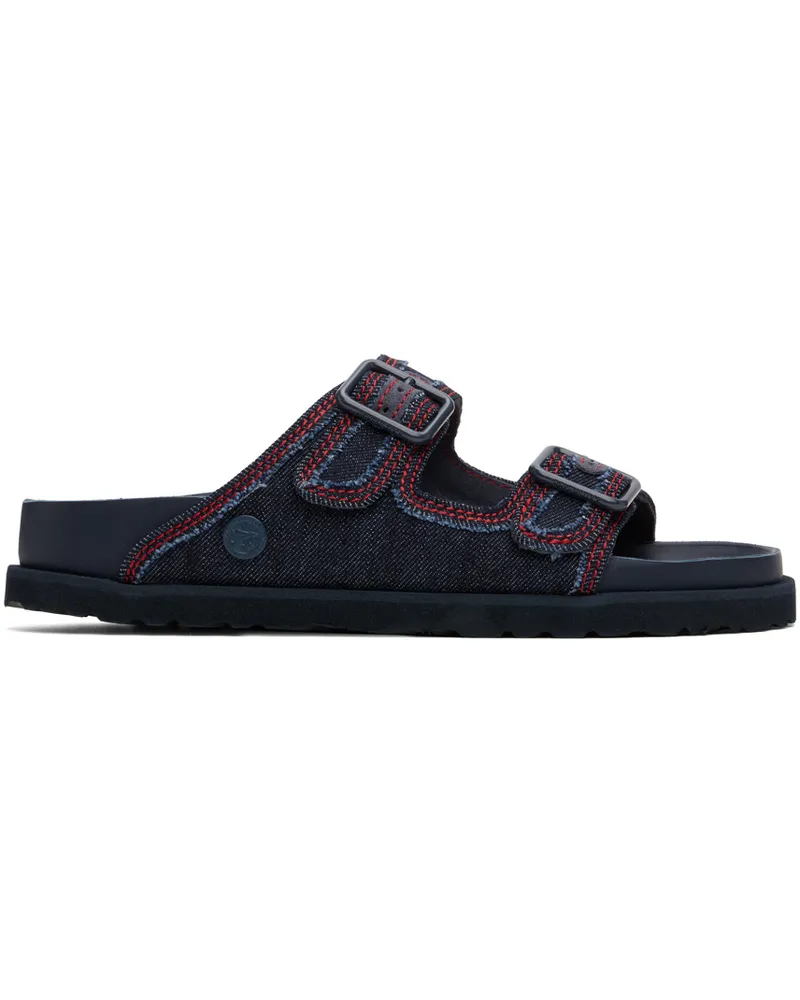 Birkenstock Navy 1774 Arizona Denim Sandals Dark