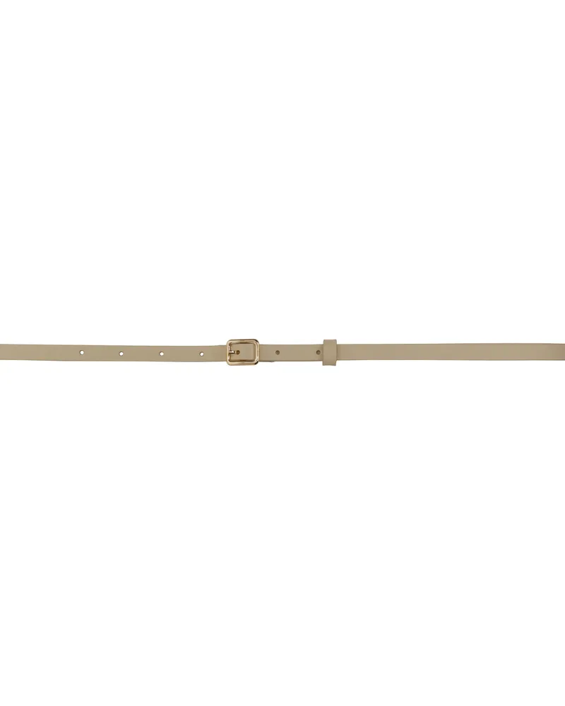 Carven Off-White Double Wrap Leather Belt Calico