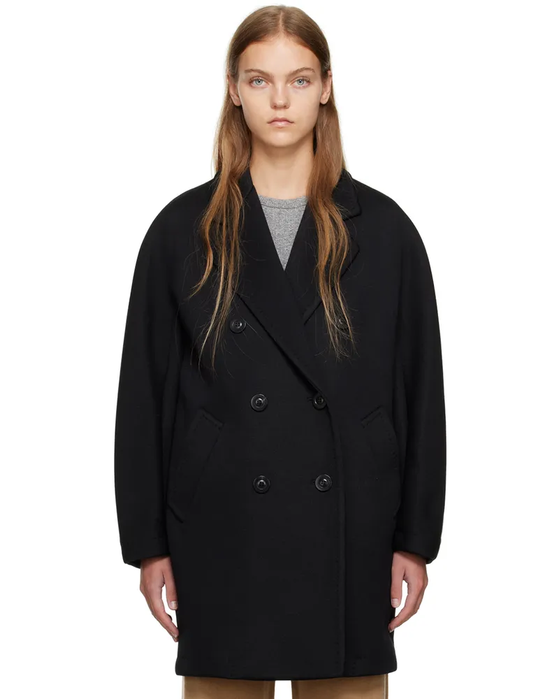 Max Mara Black Oversized Coat 001