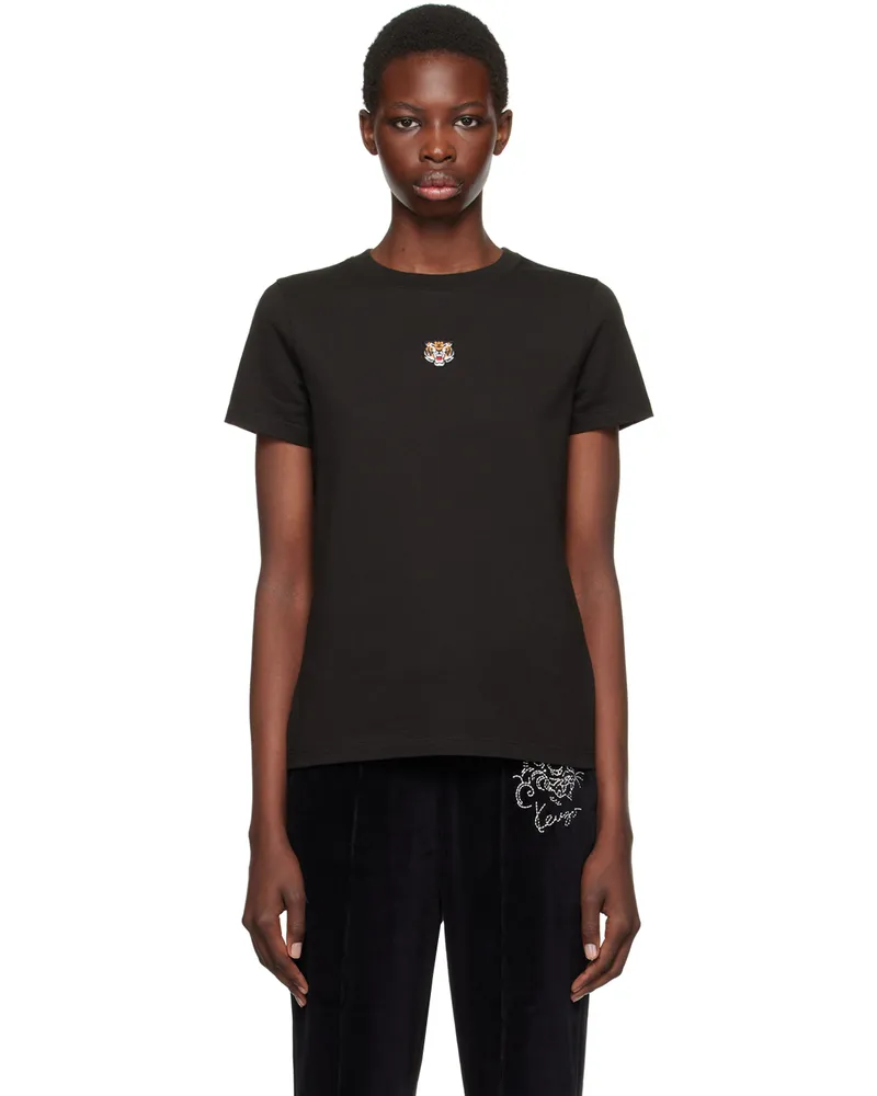 Kenzo Black Kenzo Paris Lucky Tiger T-Shirt 99j