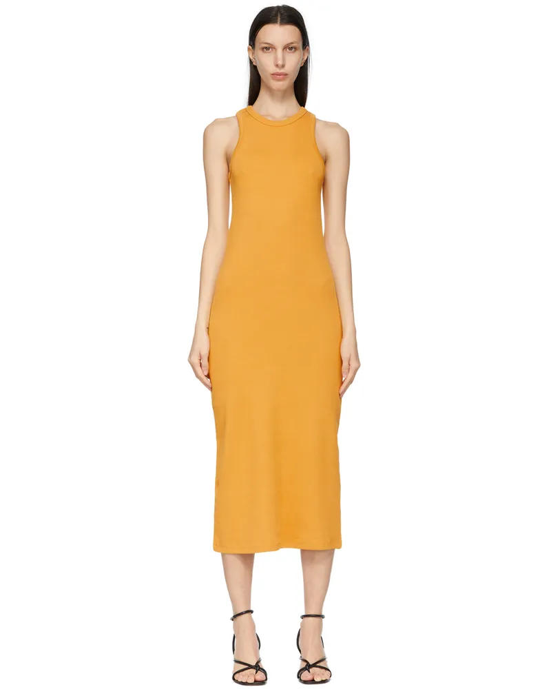 DRAE Yellow Biker Dress Yellow