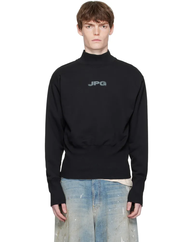 Jean Paul Gaultier Black Cropped Sweatshirt 0004-black