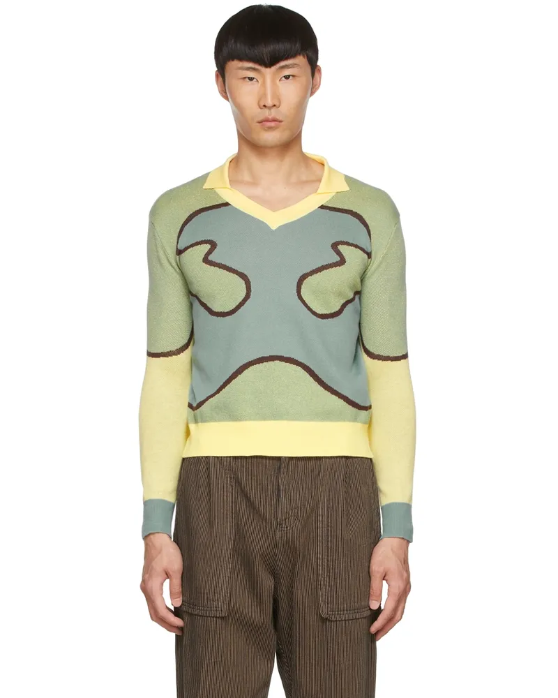 Lukhanyo Mdingi Green Cotton Sweater Ylw