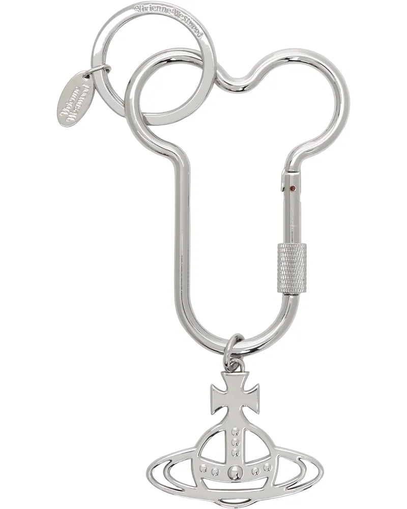 Vivienne Westwood Silver Penis Carabiner Keychain Aw24-q401