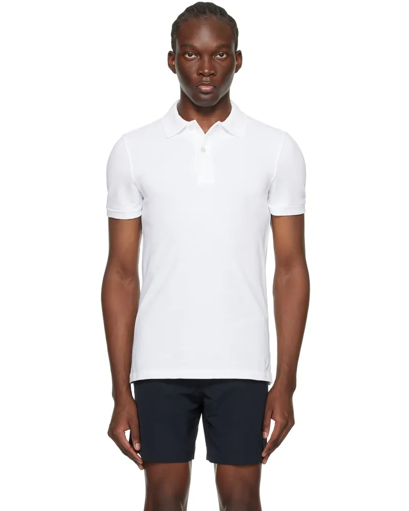 Tom Ford White Tennis Polo Ecru