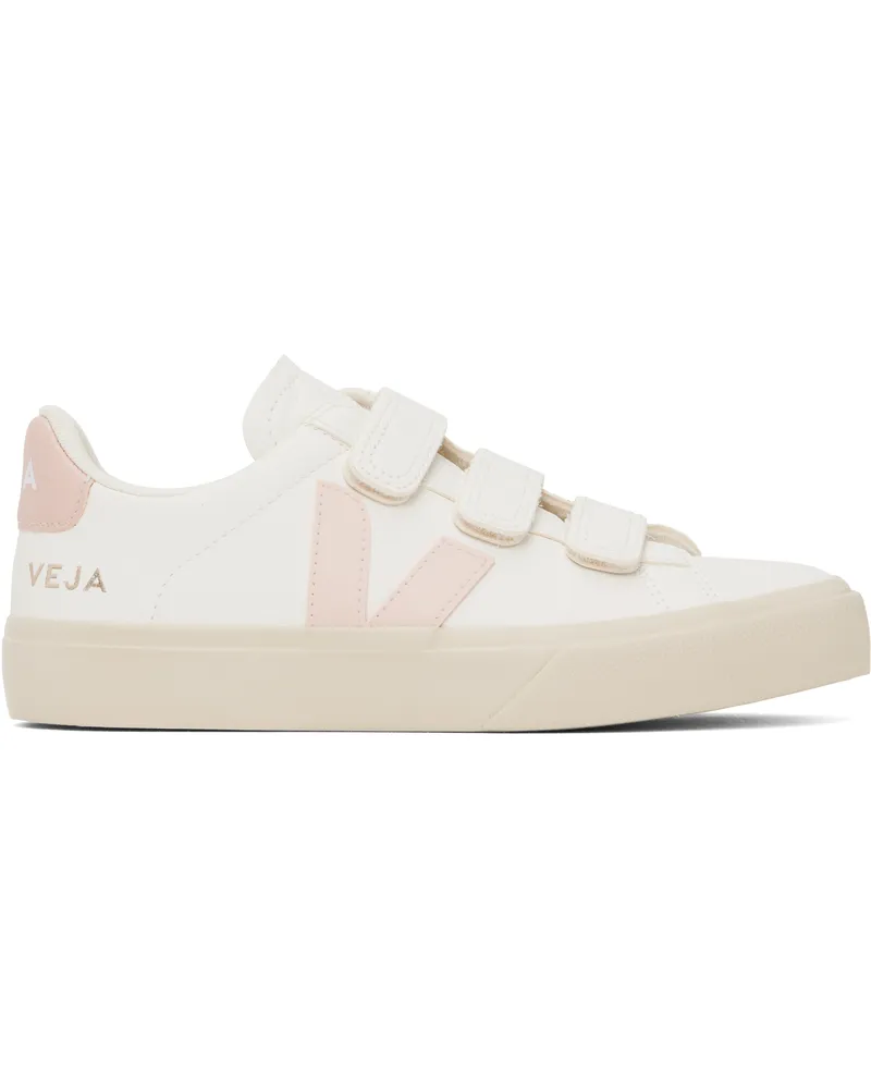 VEJA White & Pink Recife Leather Sneakers Extra-white_petale