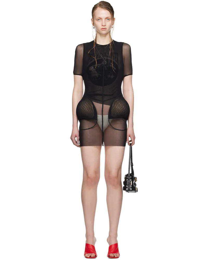 Jean Paul Gaultier Black Shayne Oliver Edition Minidress 00
