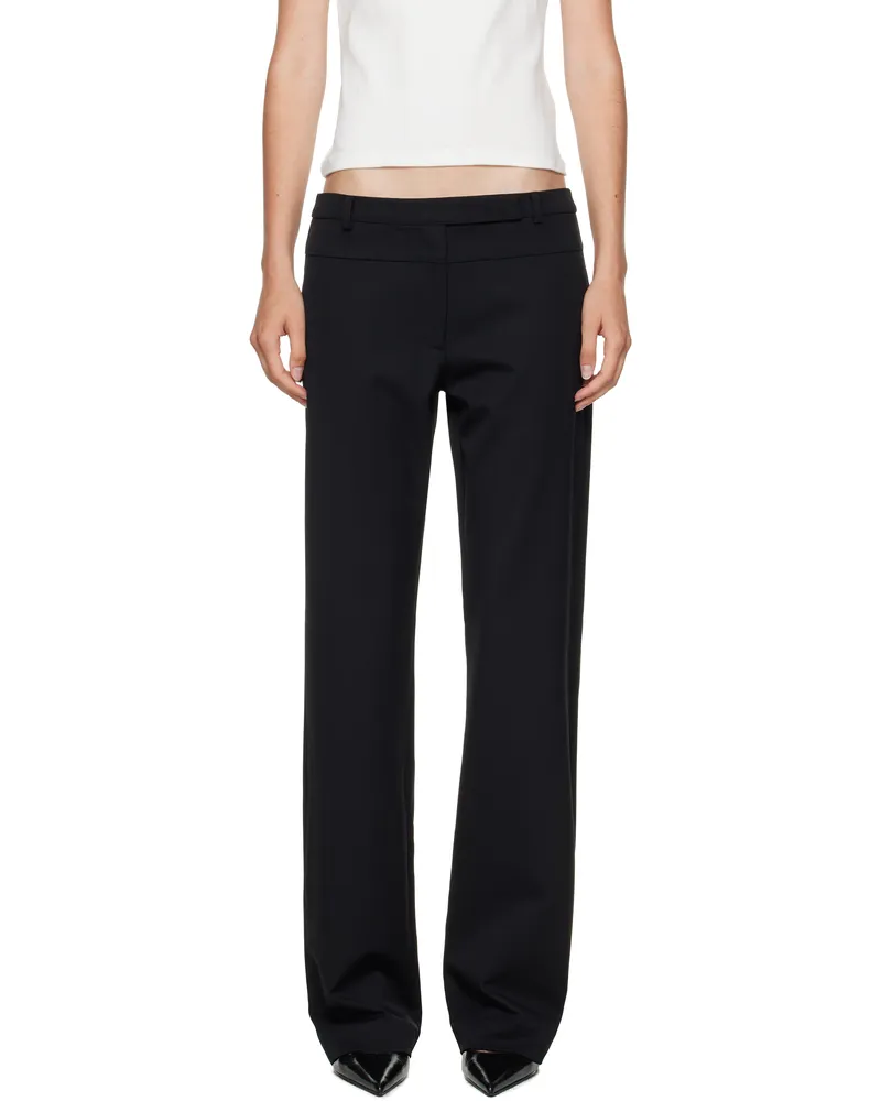 St. Agni Black 90s Spliced Paneled Trousers Black