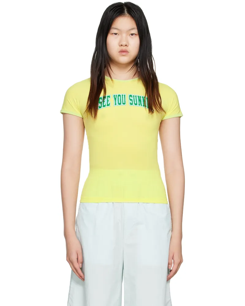 SUNNEI Yellow 'See You Sunnei' T-Shirt Lye