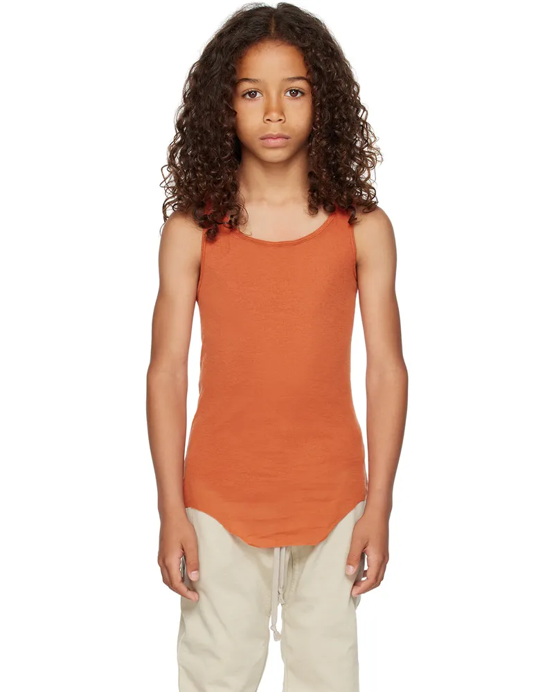 Rick Owens Kids Orange Basic Tank Top 53