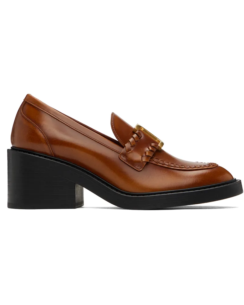 Chloé Tan Marcie Heeled Loafers 25m