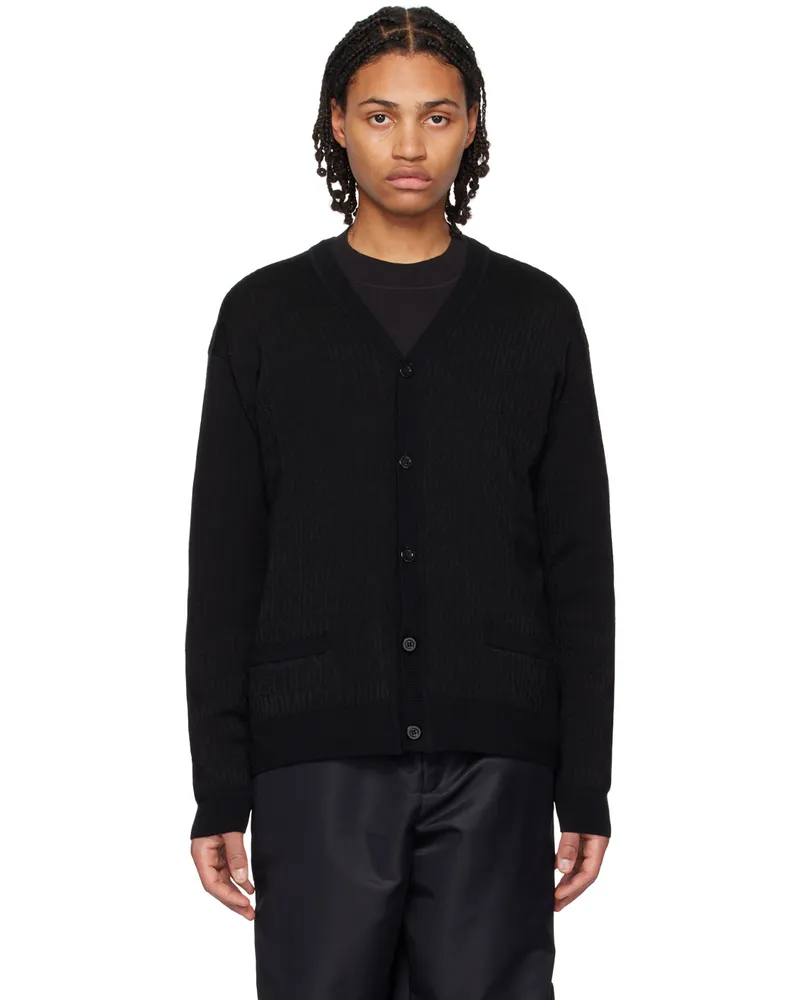 Moschino Black Jacquard Cardigan A1555