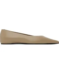 Totême Taupe 'The Asymmetric' Ballerina Flats Clay