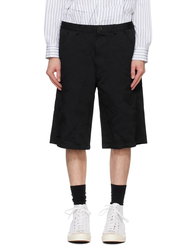 Comme des Garçons Navy 'Strong Will' Shorts 1