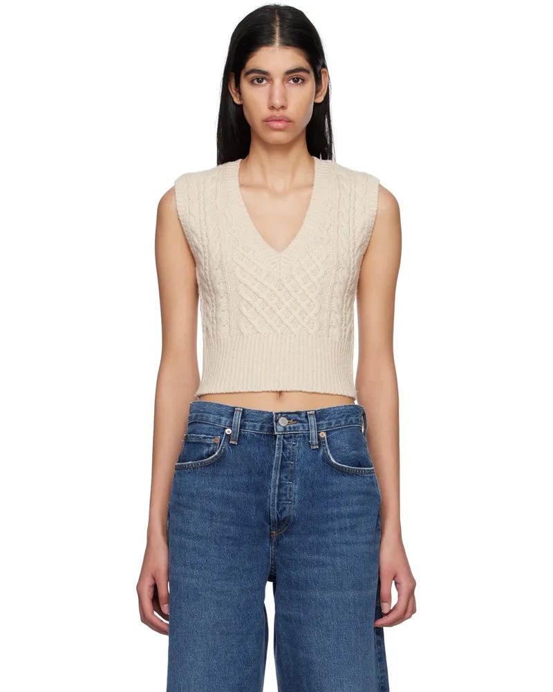 Rag & Bone Off-White Elizabeth Vest Ivory