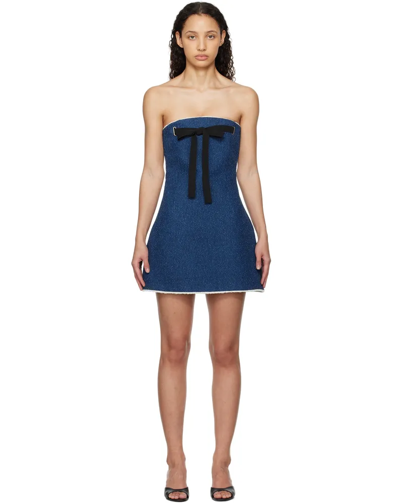 MSGM Blue Straight Neck Minidress 88