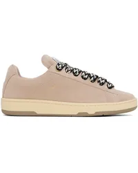 Lanvin Pink Suede Curb Lite Sneakers Pale